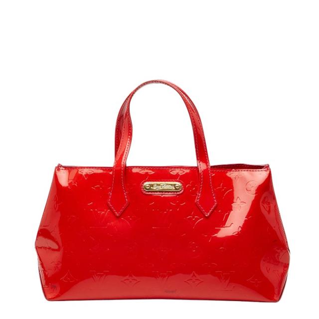 ルイ ヴィトン モノグラム ヴェルニ ウィルシャーPM ハンドバッグ M93642 ポムダムール レッド レディース LOUIS VUITTON 【中古】