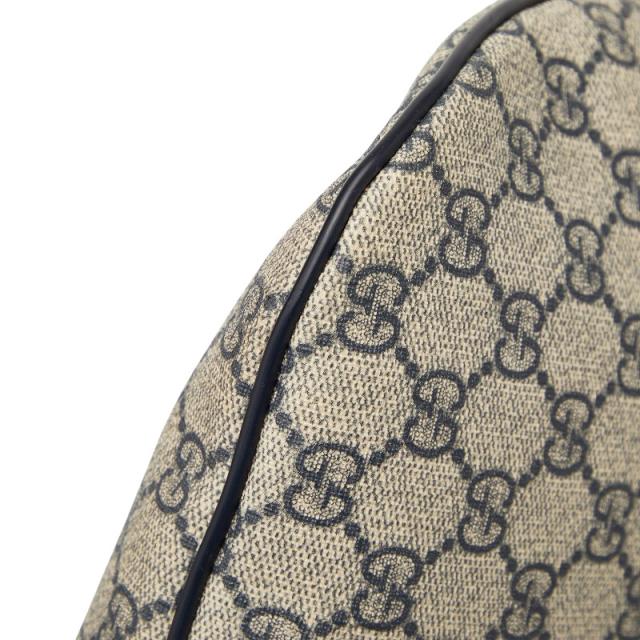 グッチ GGスプリーム ボディバッグ ウエストバッグ 211110 ベージュ ネイビー PVC レザー メンズ GUCCI 【中古】