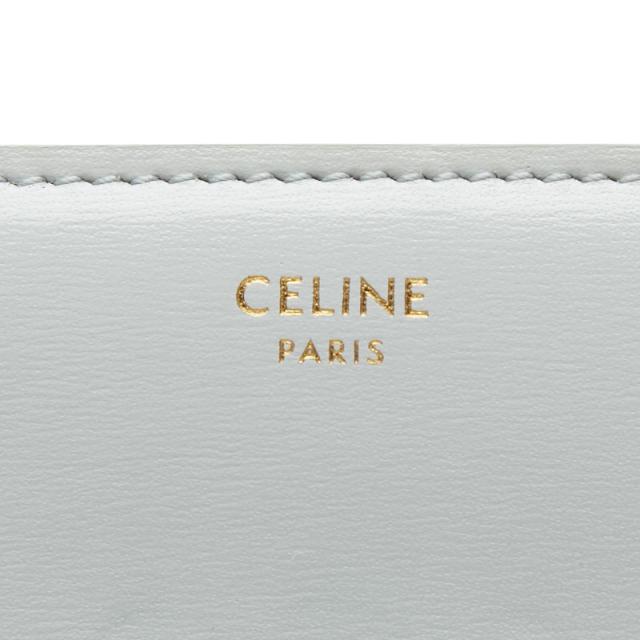 セリーヌ トリオンフ スモールフラップウォレット 三つ折り財布 グレー レザー レディース CELINE 【中古】_8
