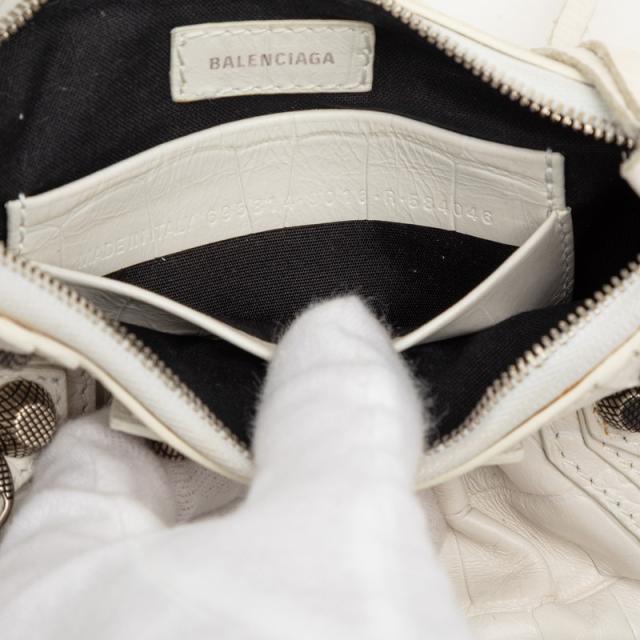 バレンシアガ ル カゴール ミニ XS ハンドバッグ チェーンショルダーバッグ 2WAY 695814 ホワイト レザー BALENCIAGA 【中古】_6