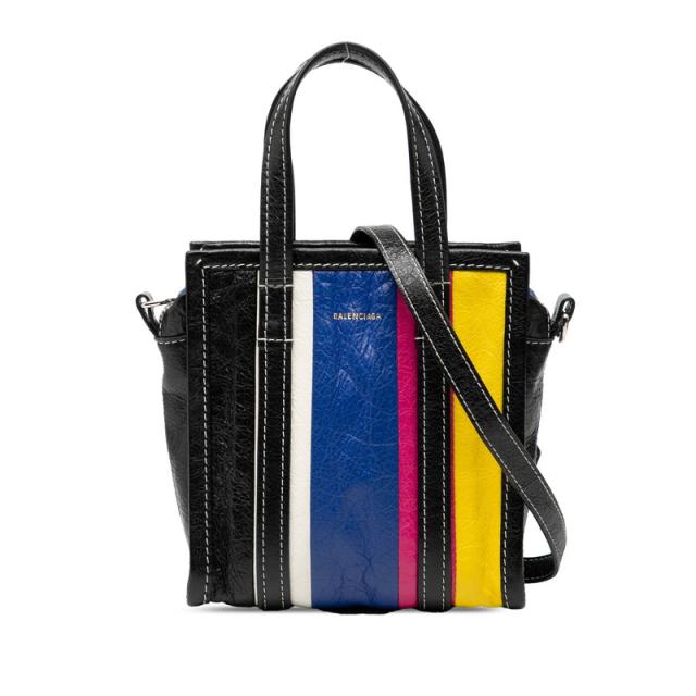 バレンシアガ バザール ショッパー XXS ハンドバッグ ショルダーバッグ 2WAY 513988 マルチカラー レザー BALENCIAGA 【中古】