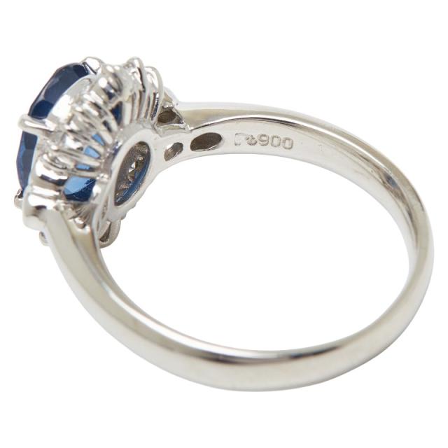Pt900 プラチナ サファイア2.48ct ダイヤ0.38ct リング 指輪 レディース 13.5号 中古_5