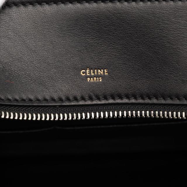 セリーヌ エッジ ミディアム トートバッグ ブラック レッド レザー ハラコ レディース CELINE 【中古】_5