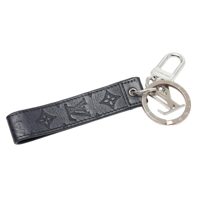 ルイ ヴィトン モノグラム シャドウ ポルト クレ ドラゴンヌ キーホルダー バッグチャーム M01298 ブラック LOUIS VUITTON 【中古】