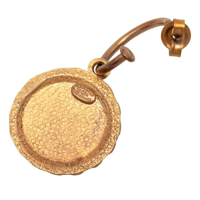 シャネル ヴィンテージ フープ スイングピアス ゴールド メッキ レディース CHANEL 【中古】