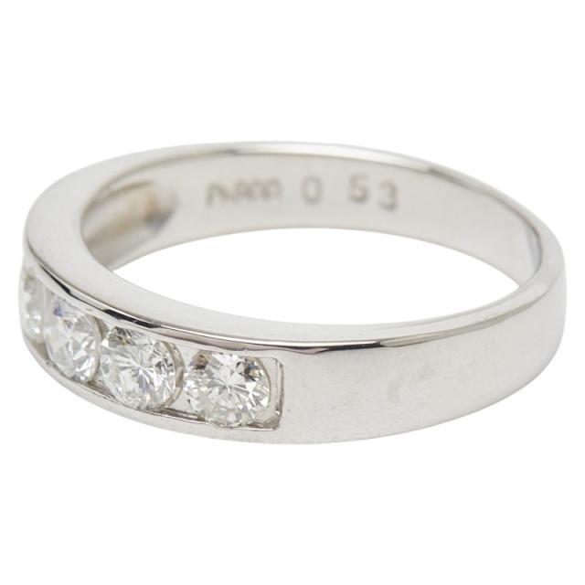 Pt900 プラチナ ダイヤ0.53ct 一文字リング リング 指輪 レディース 7.5号 中古_2