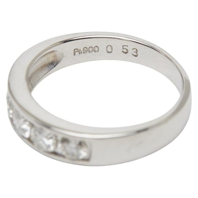 Pt900 プラチナ ダイヤ0.53ct 一文字リング リング 指輪 レディース 7.5号 中古_5