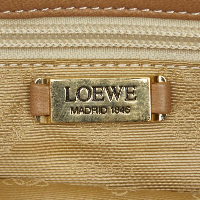 ロエベ アナグラム トートバッグ ハンドバッグ ベージュ レザー レディース LOEWE 【中古】_6