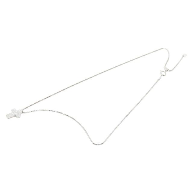 Pt900 プラチナ ダイヤ1.00 クロスモチーフ ネックレス レディース 中古_1