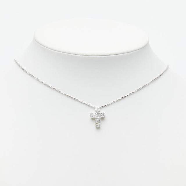 Pt900 プラチナ ダイヤ1.00 クロスモチーフ ネックレス レディース 中古_5