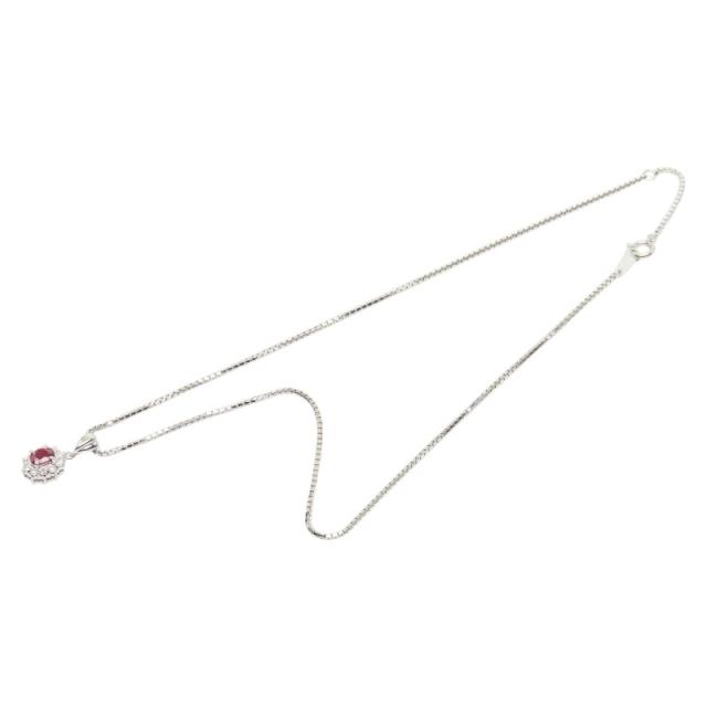 Pt900 プラチナ Pt850 プラチナ ルビー0.64ct ダイヤ0.30ct ペンダント