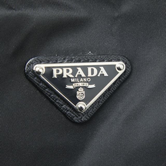 プラダ 三角ロゴプレート ハンドバッグ ブラック ナイロン レザー レディース PRADA 【中古】_9