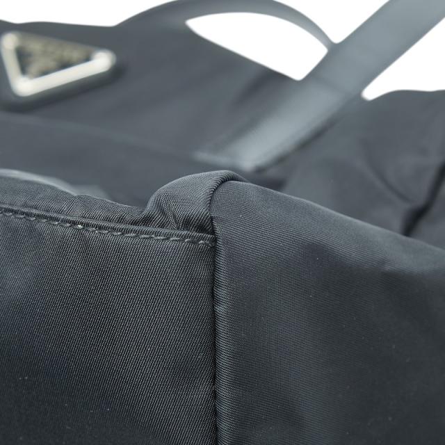 プラダ 三角ロゴプレート ハンドバッグ ブラック ナイロン レザー レディース PRADA 【中古】_4