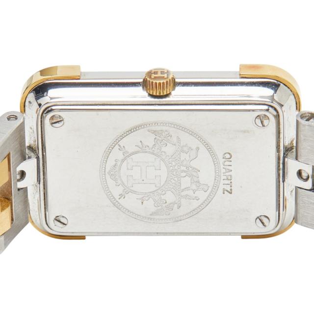 エルメス クロアージュ 腕時計 クオーツ ゴールド文字盤 ステンレススチール メッキ レディース HERMES 【中古】