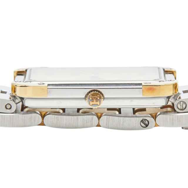 エルメス クロアージュ 腕時計 クオーツ ゴールド文字盤 ステンレススチール メッキ レディース HERMES 【中古】