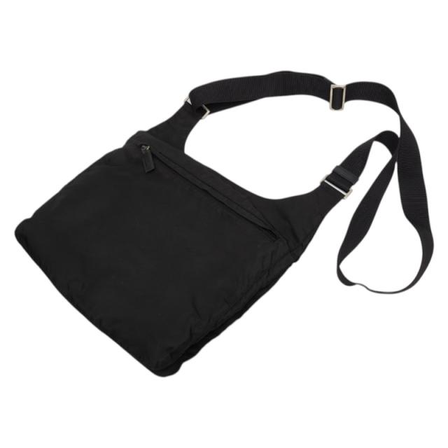プラダ 三角ロゴプレート ショルダーバッグ V218 ブラック ナイロン レディース PRADA 【中古】_3