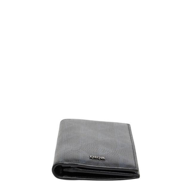ディオール CDダイヤモンド バーティカル ロングウォレット 長財布 ブラック ネイビー PVC メンズ Dior 【中古】_2
