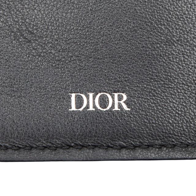 ディオール CDダイヤモンド バーティカル ロングウォレット 長財布 ブラック ネイビー PVC メンズ Dior 【中古】_7