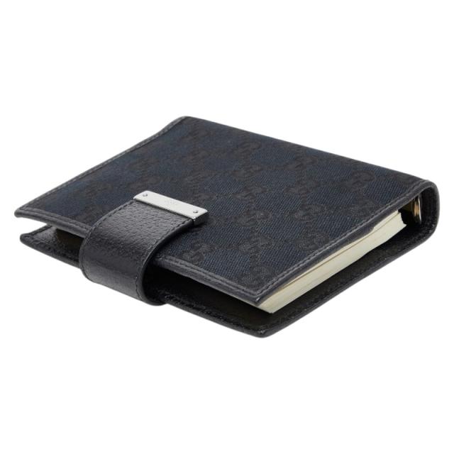グッチ GGキャンバス - 手帳 手帳カバー 115240 ブラック キャンバス レザー レディース GUCCI 【中古】_4