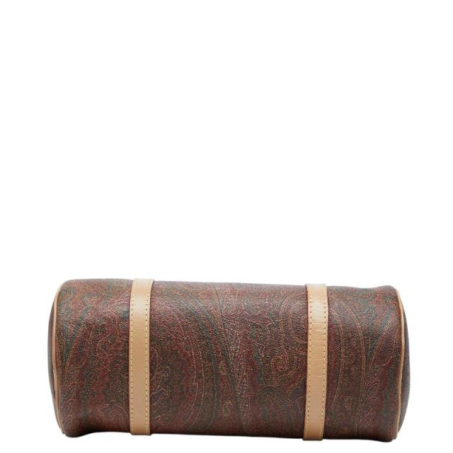 エトロ ペイズリー ミニボストンバッグ ハンドバッグ レッド ベージュ PVC レザー レディース ETRO 【中古】_2