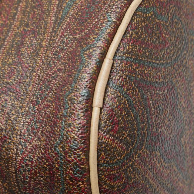 エトロ ペイズリー ミニボストンバッグ ハンドバッグ レッド ベージュ PVC レザー レディース ETRO 【中古】_4