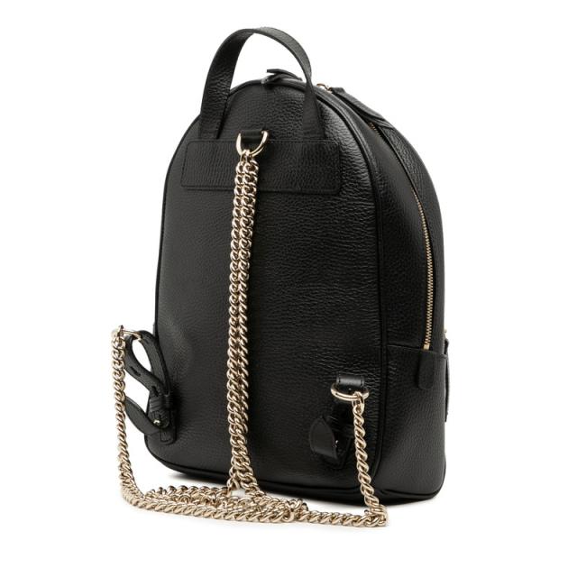 グッチ インターロッキングG ソーホー チェーン リュック バックパック 536192 ブラック レザー レディース GUCCI 【中古】_1