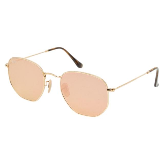 レイバン ヘキサゴナル 坦々たる水晶体 黒眼鏡 RB2548-N ゴールド 金属元素 レディース Ray-Ban 【中古】