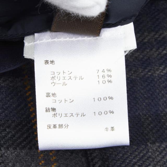ルイ ヴィトン ダブルジップ チェック ジャケット ブルゾン サイズ44 ネイビー コットン ポリエステル ウール LOUIS VUITTON 【中古】