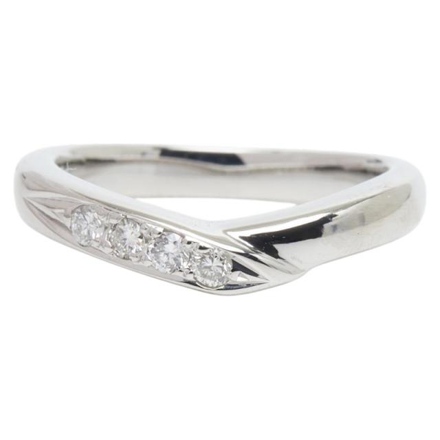 Pt900 プラチナ ダイヤ0.13ct リング 指輪 レディース 7号 中古