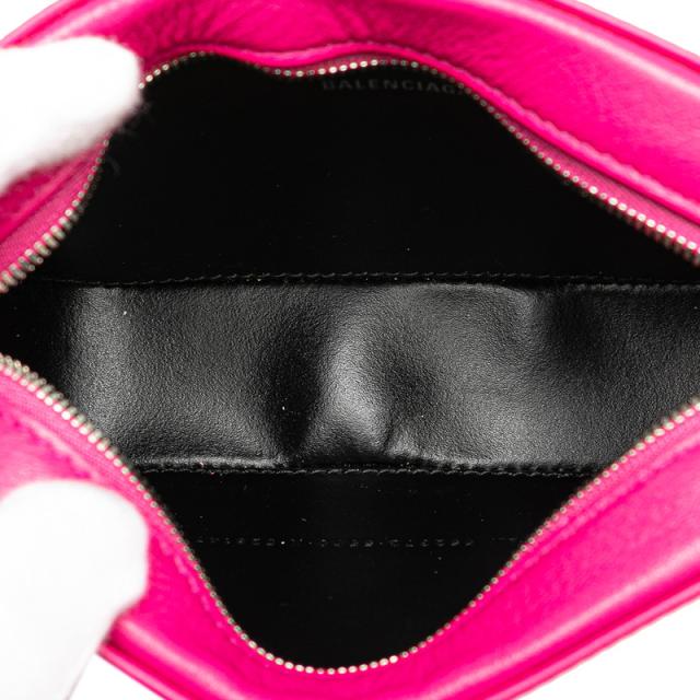 バレンシアガ エブリディ 斜め掛け ショルダーバッグ カメラバッグ ピンク レザー レディース BALENCIAGA 【中古】_6