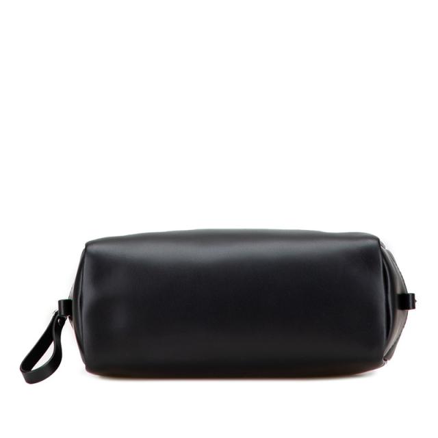 ヴァレンティノ VLTNロゴタイプ 二つ目御徒面子 車寄せ 黒いこと なめし革 レディース VALENTINO 【中古】