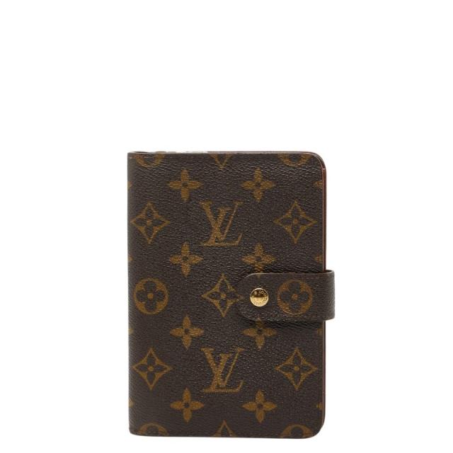 ルイ ヴィトン モノグラム ポルトパピエ 二つ折り財布 M61207 ブラウン PVC レザー レディース LOUIS VUITTON 【中古】