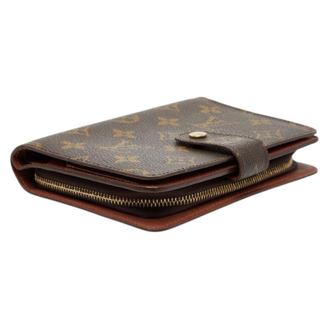ルイ ヴィトン モノグラム ポルトパピエ 二つ折り財布 M61207 ブラウン PVC レザー レディース LOUIS VUITTON 【中古】