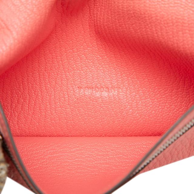 エルメス ベアン スフレ 長財布 ピンク系 フラミンゴ シルバー金具 シェーブル レザー レディース HERMES 【中古】_4