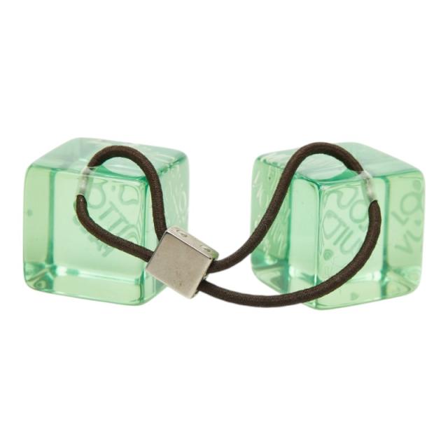 ルイ ヴィトン ヘアゴム キューブ ヘアアクセサリー グリーン プラスチック レディース LOUIS VUITTON 【中古】_1