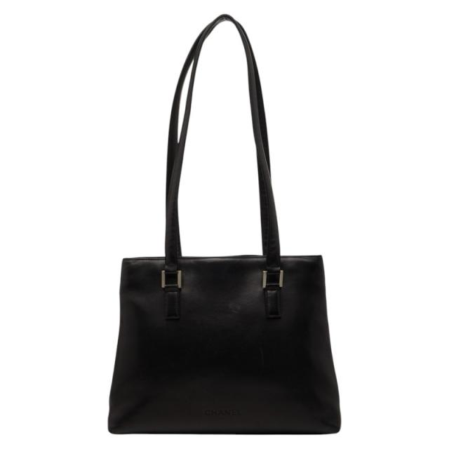 シャネル トートバッグ ショルダーバッグ ブラック ラムスキン レディース CHANEL 【中古】