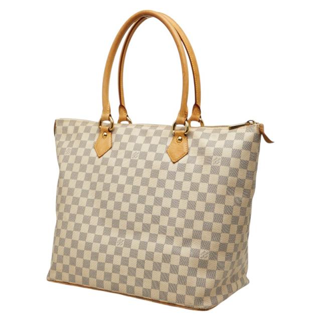 ルイ ヴィトン ダミエ アズール サレヤGM トートバッグ N51184 ホワイト PVC レザー レディース LOUIS VUITTON 【中古】_1