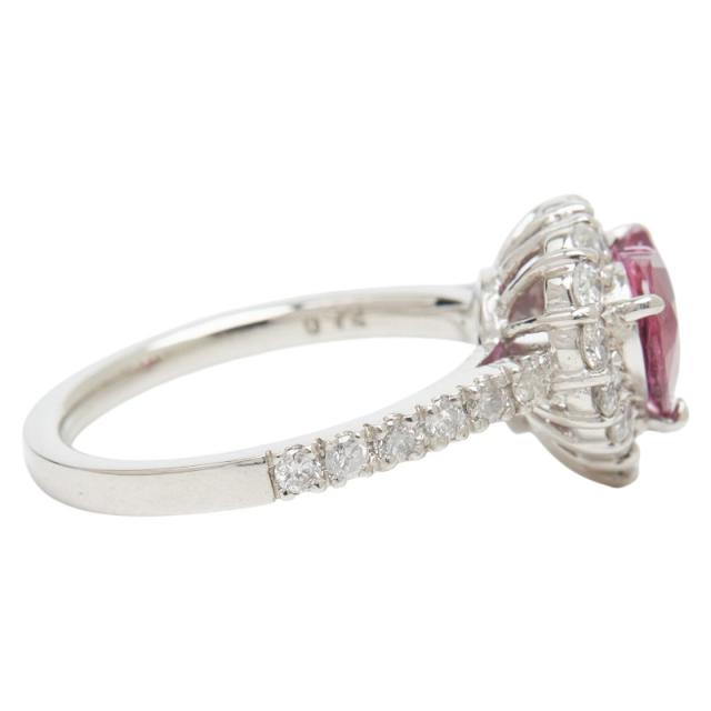 Pt900 プラチナ ルビー1.57ct ダイヤ0.42ct ハートモチーフ 非加熱 リング 指輪 レディース 8.5号 中古_3