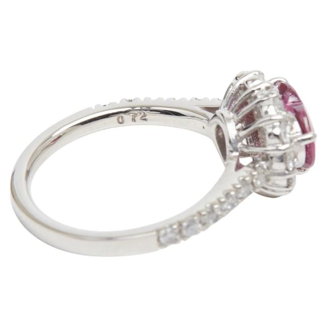 Pt900 プラチナ ルビー1.57ct ダイヤ0.42ct ハートモチーフ 非加熱 リング 指輪 レディース 8.5号 中古_6