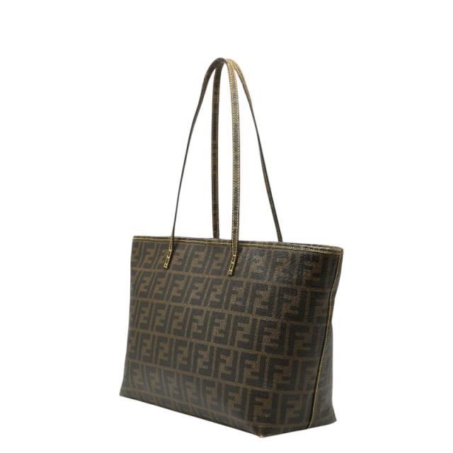フェンディ ズッカ トートバッグ 8BH198 ブラウン PVC レザー レディース FENDI 【中古】_1