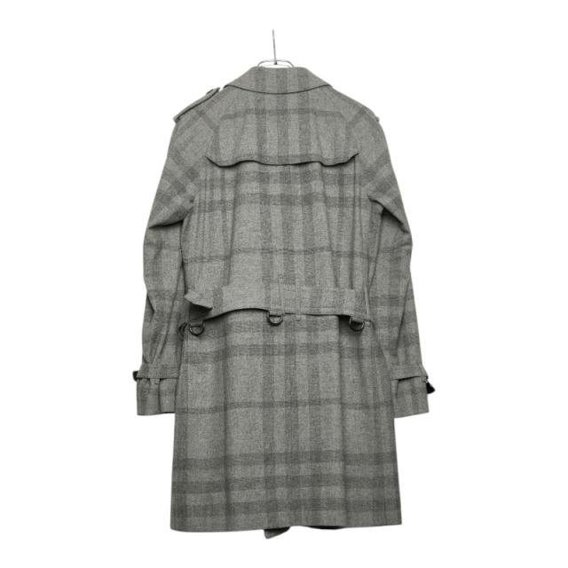 バーバリー チェック トレンチコート サイズM グレー ウール メンズ BURBERRY 【中古】_1