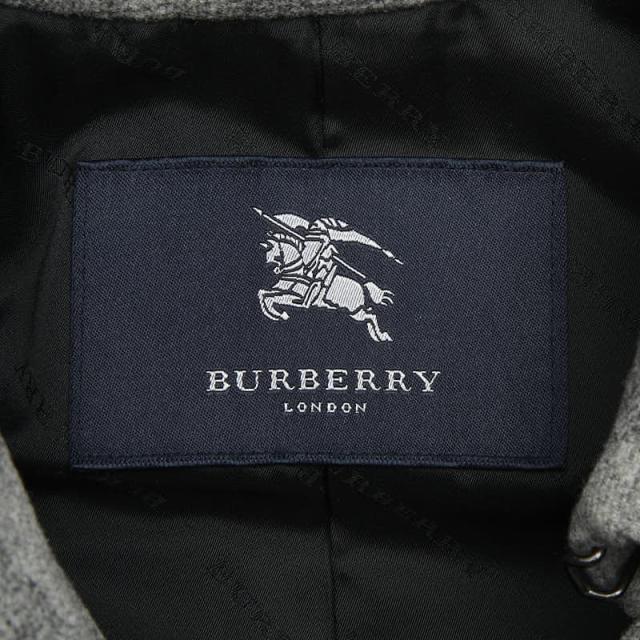バーバリー チェック トレンチコート サイズM グレー ウール メンズ BURBERRY 【中古】_3