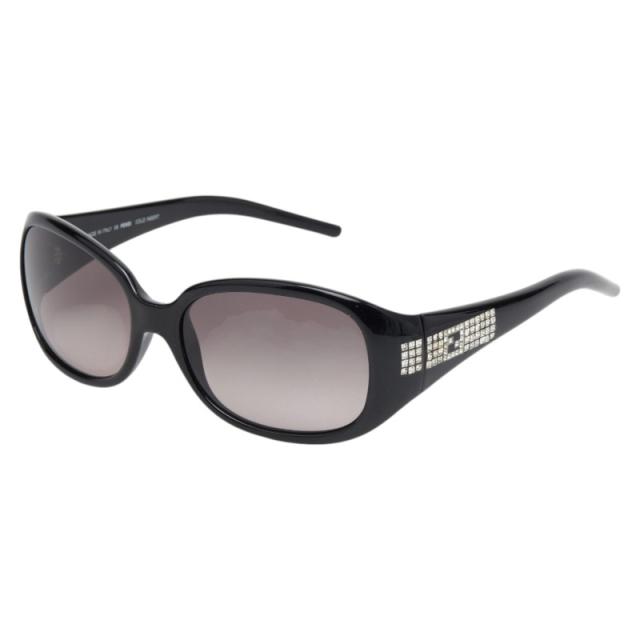 フェンディ ロゴタイプ 黒眼鏡 FS485R 黒いこと 可塑性物質 生産ライン石ころ レディース FENDI 【中古】