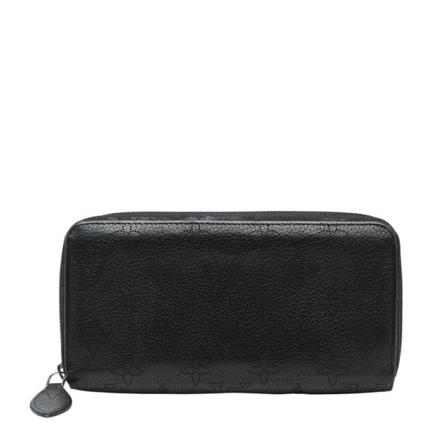 ルイ ヴィトン モノグラム マヒナ ジッピーウォレット ラウンドファスナー 長財布 M61867 ノワール ブラック LOUIS VUITTON 【中古】