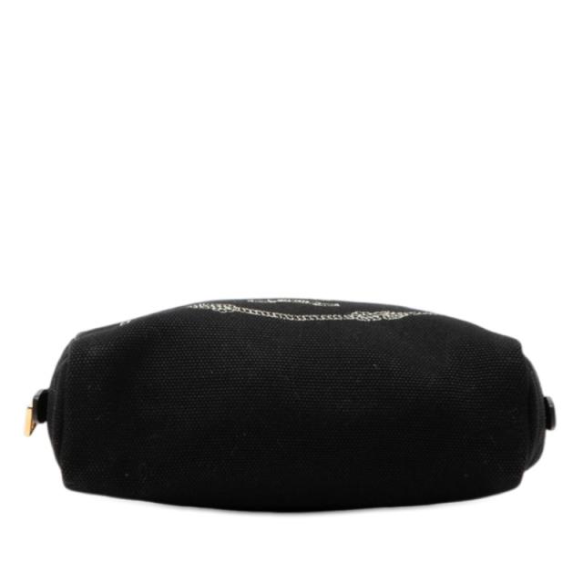 プラダ ロゴ カナパ ミニ ポーチ 小物入れ 1NA021 ブラック キャンバス レディース PRADA 【中古】_2