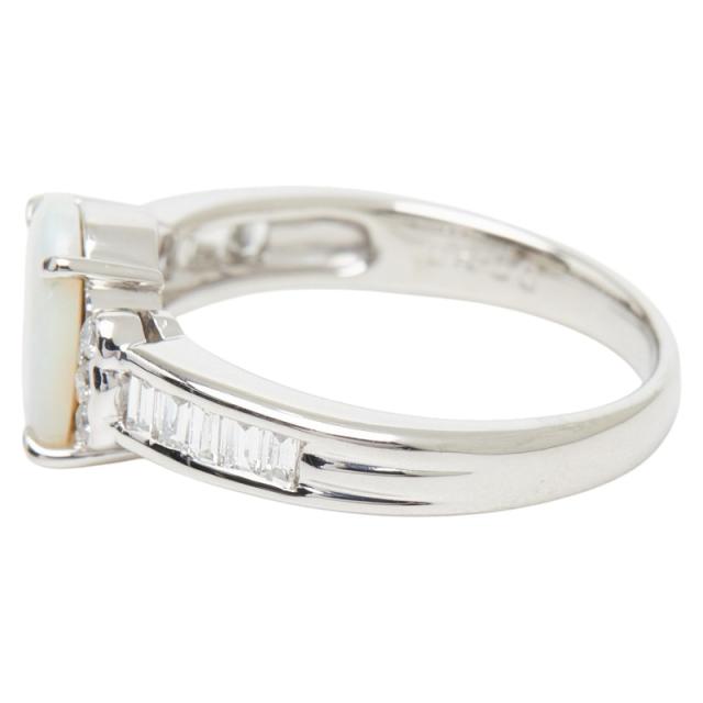Pt900 プラチナ オパール0.79ct ダイヤ0.33ct リング 指輪 レディース 11.5号 中古_2