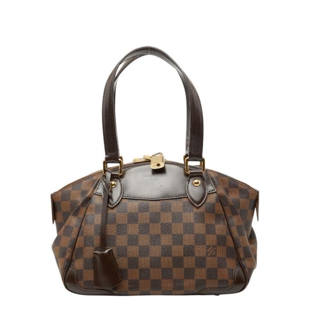 ルイ ヴィトン ダミエ ヴェローナPM ハンドバッグ N41117 ブラウン PVC レザー レディース LOUIS VUITTON 【中古】