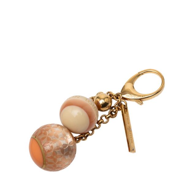 ルイ ヴィトン ビジューサックミニラン クロワゼット ヴィオリーヌ チャーム M65643 ベージュ ピンク アイボリー LOUIS VUITTON 【中古】