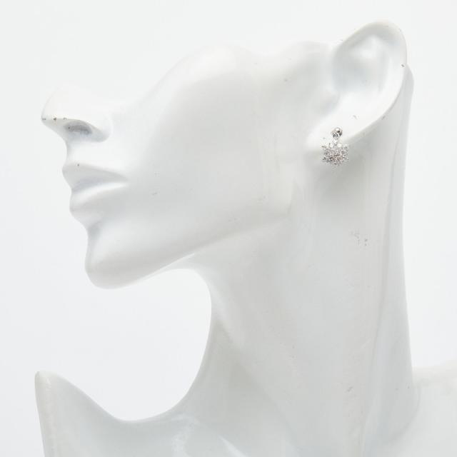 Pt900 プラチナ ダイヤ1.08ct スノーモチーフ ピアス レディース 中古_4