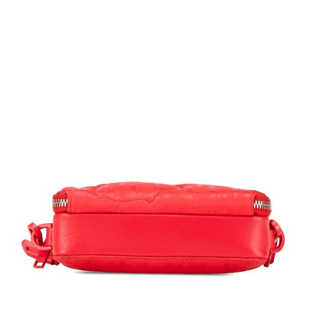 ディオール × ERL トロッター ミラージュ キルティング ラビット 斜め掛け ショルダーバッグ レッド ナイロン レザー Dior 【中古】_2